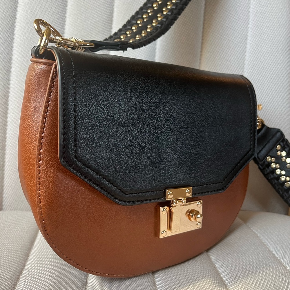 Brown and Black Crossbody Bag